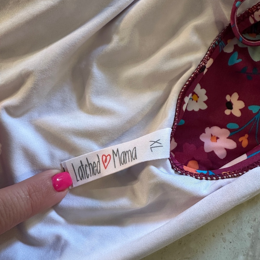 Latched Mama Floral Nursing Bump Friendly Swimwear - Picture 3 of 3
